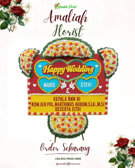 Papan Bunga Pernikahan Kombeng